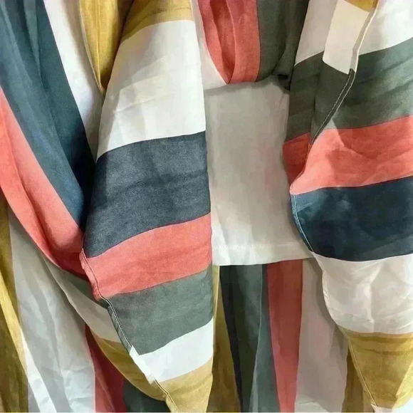 Mystree Women’s Satin Silk Colorful Stripes Skirt Size M NWT - Picture 6 of 9